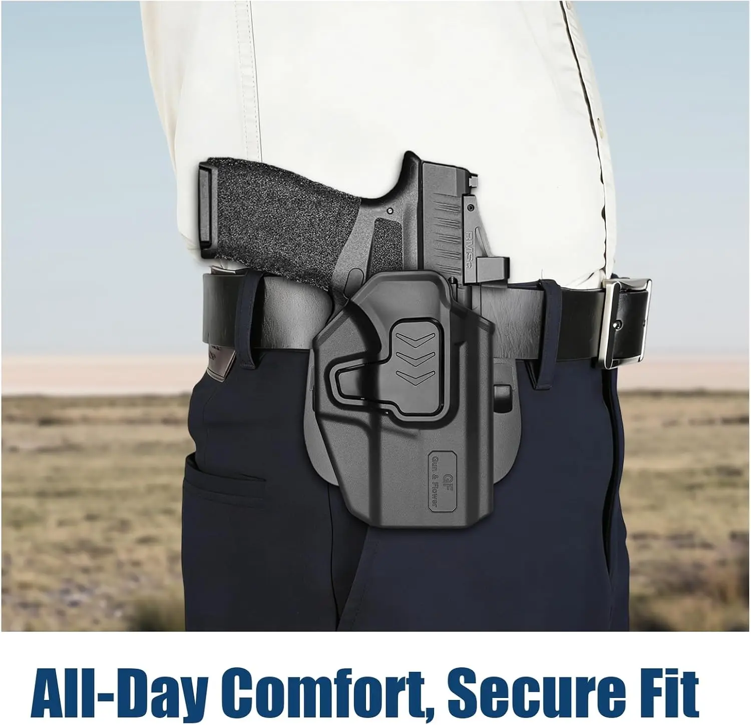 Only For Springfield Hellcat Pro,OWB Holster,Index Finger Lock,Level 2 Retention Outside Waistband Holster,Right hand