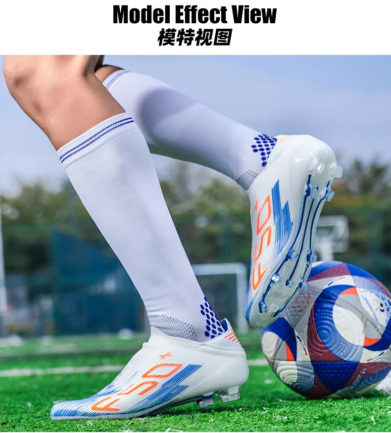 New Men's Football Boots Cleats Indoor Turf Futsal Grass Ultralight Sport Professional Soccer Shoes Comfortable Adult Non-Slip