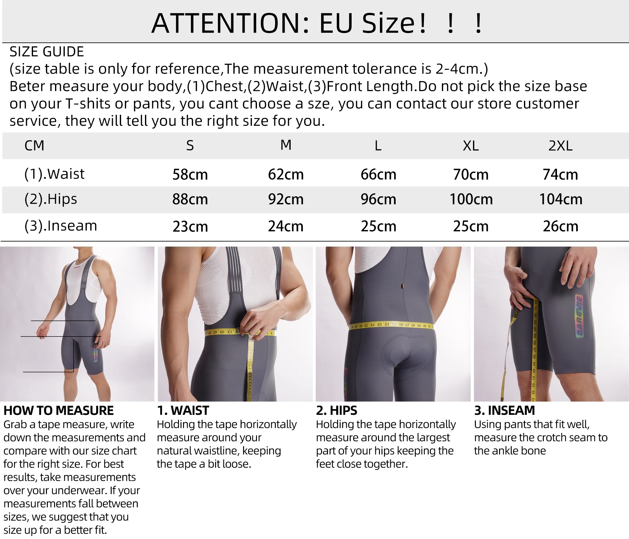 DAREVIE Men Cycling Shorts 3 Pockets Anti Slip 4-Way Stretch Sponge Pad Men's Shorts Quick Dry Soft Gravel Women's Shorts