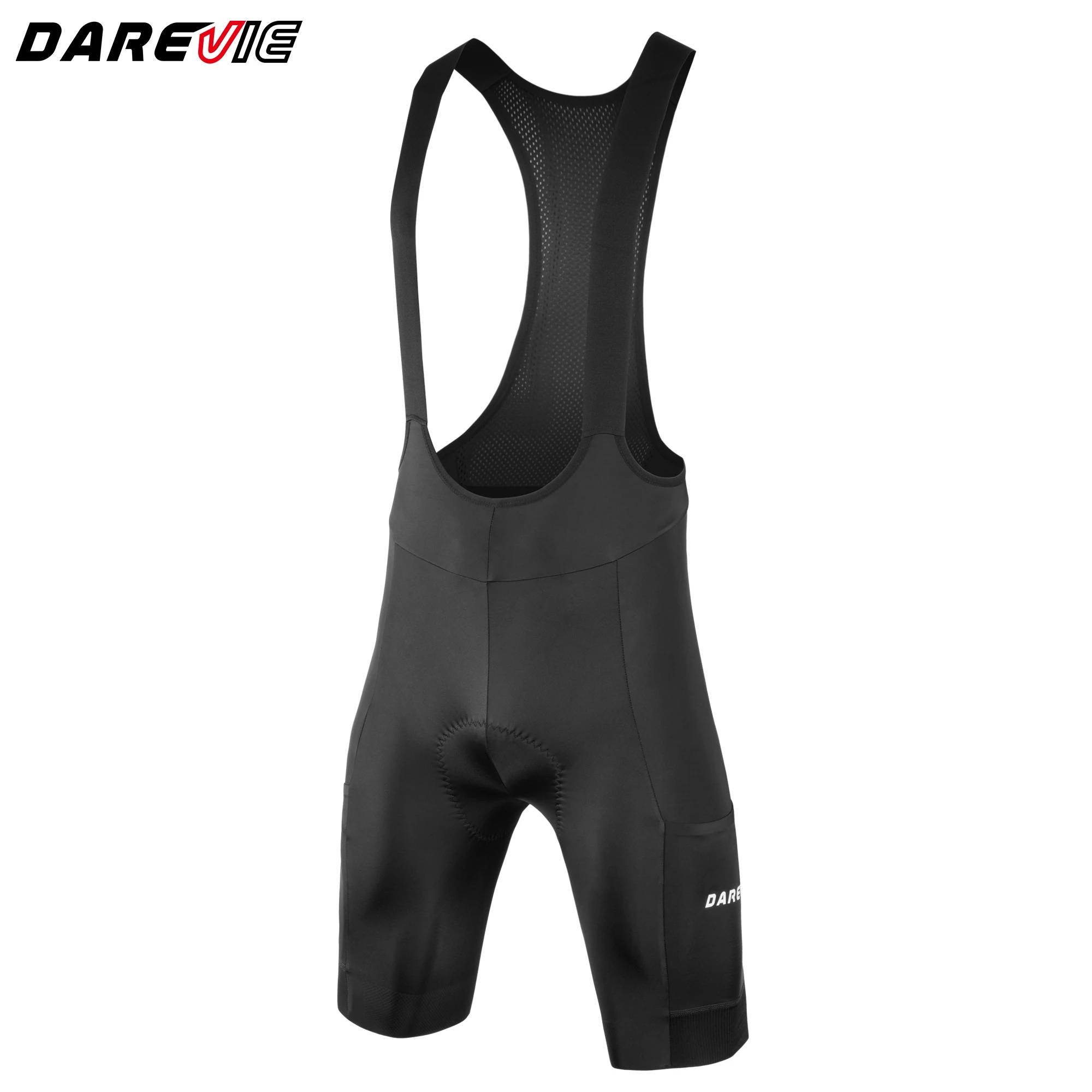 DAREVIE Men Cycling Shorts 3 Pockets Anti Slip 4-Way Stretch Sponge Pad Men's Shorts Quick Dry Soft Gravel Women's Shorts