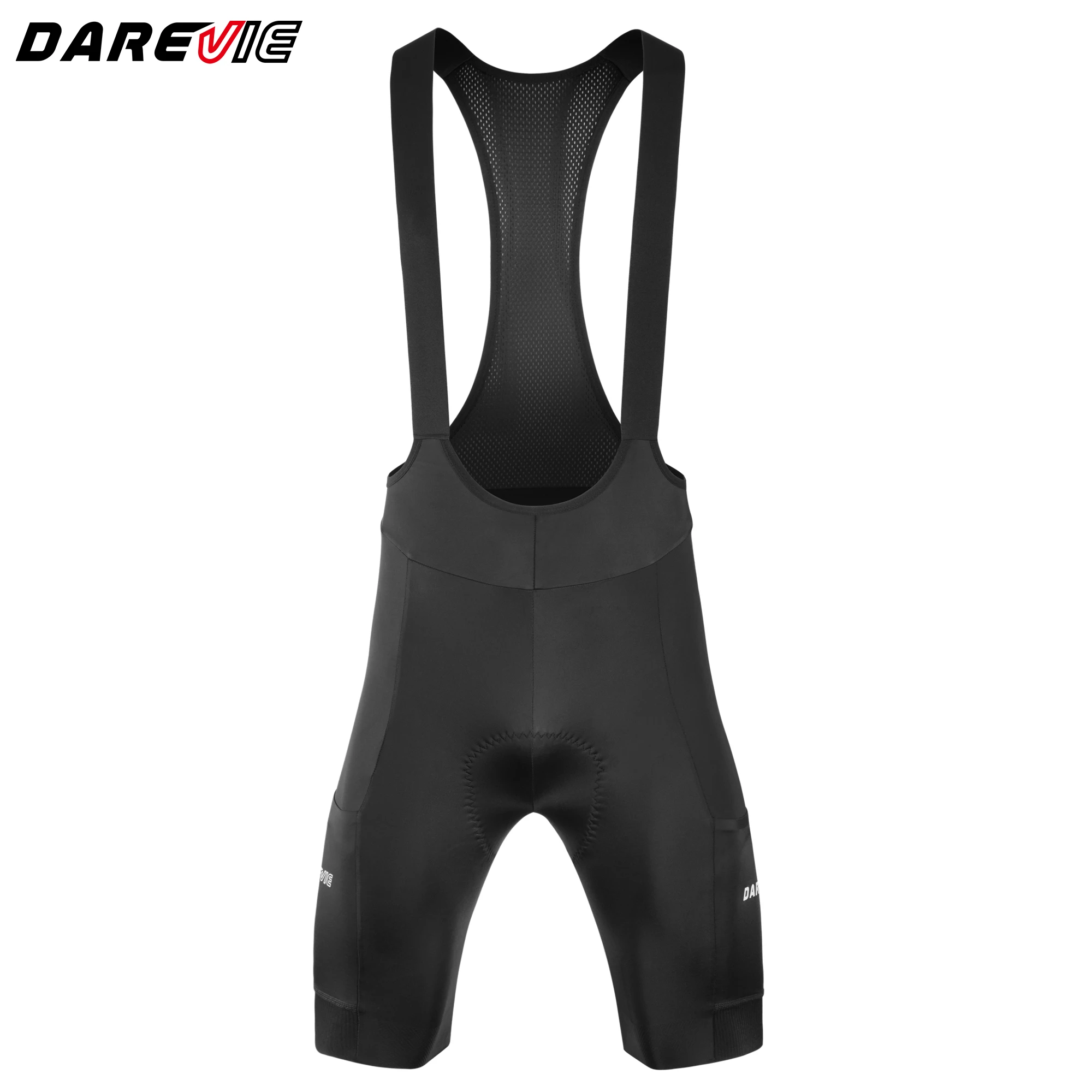 DAREVIE Men Cycling Shorts 3 Pockets Anti Slip 4-Way Stretch Sponge Pad Men's Shorts Quick Dry Soft Gravel Women's Shorts