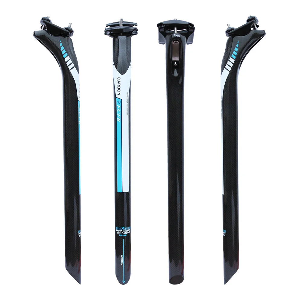 Bicycle Carbon Seat post Setback 25mm MTB/Road Seatpost 27.2/30.8/31.6mm length 350/400mm Bicycle SeatPost Parts Carbon Canoe