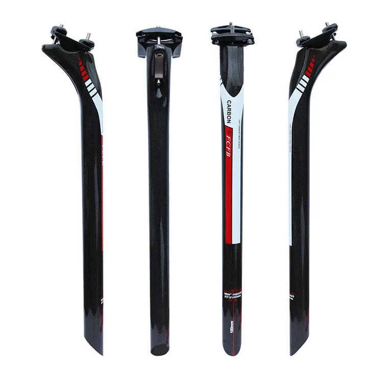 Bicycle Carbon Seat post Setback 25mm MTB/Road Seatpost 27.2/30.8/31.6mm length 350/400mm Bicycle SeatPost Parts Carbon Canoe