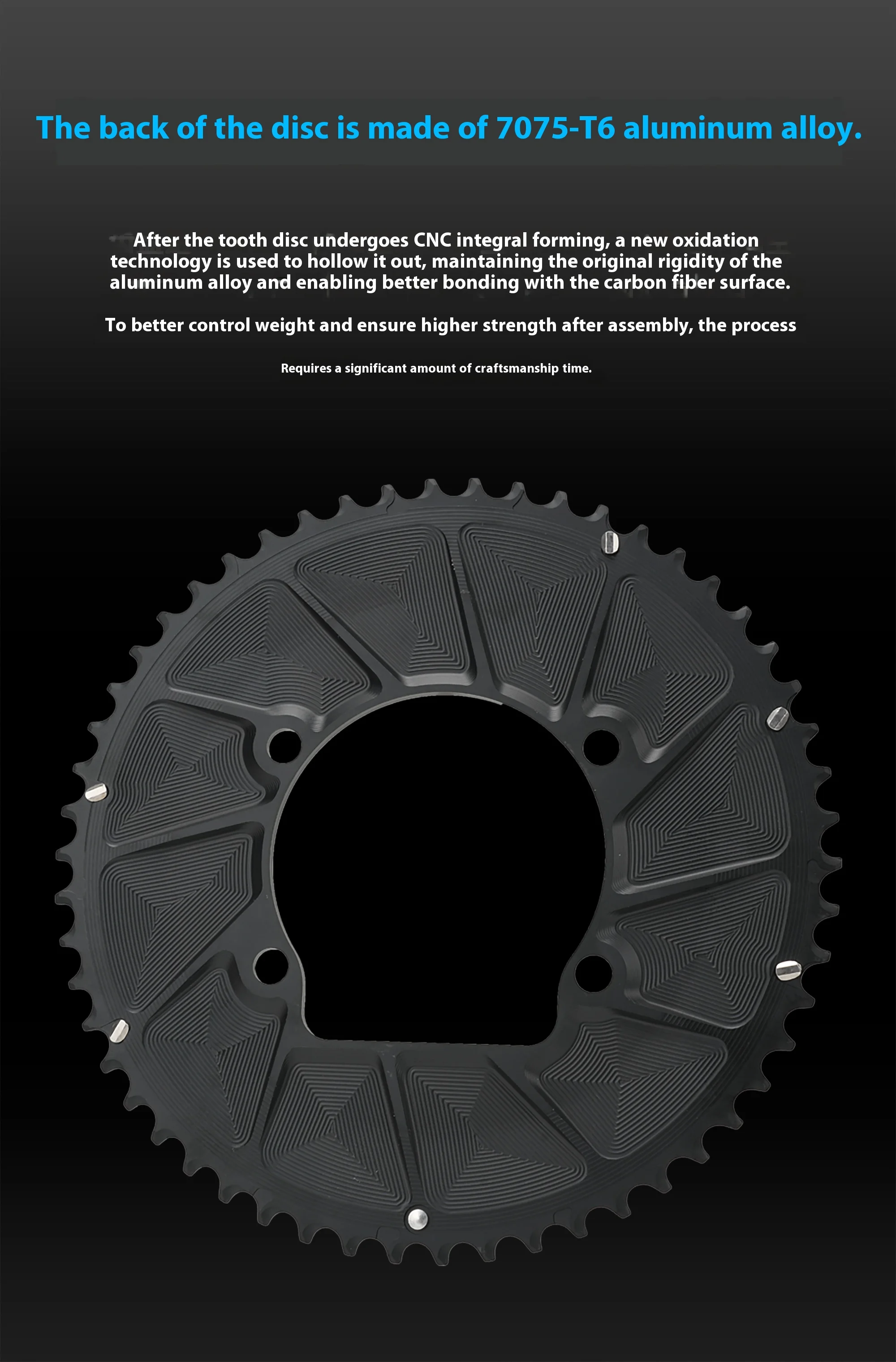 RIRO Carbon Fiber Chainrings 10-12S Super Light Road Bike Chainwheel 50-34/52-36/53-39/54-40T for Shimano 4-Bolts 110BCD Crank