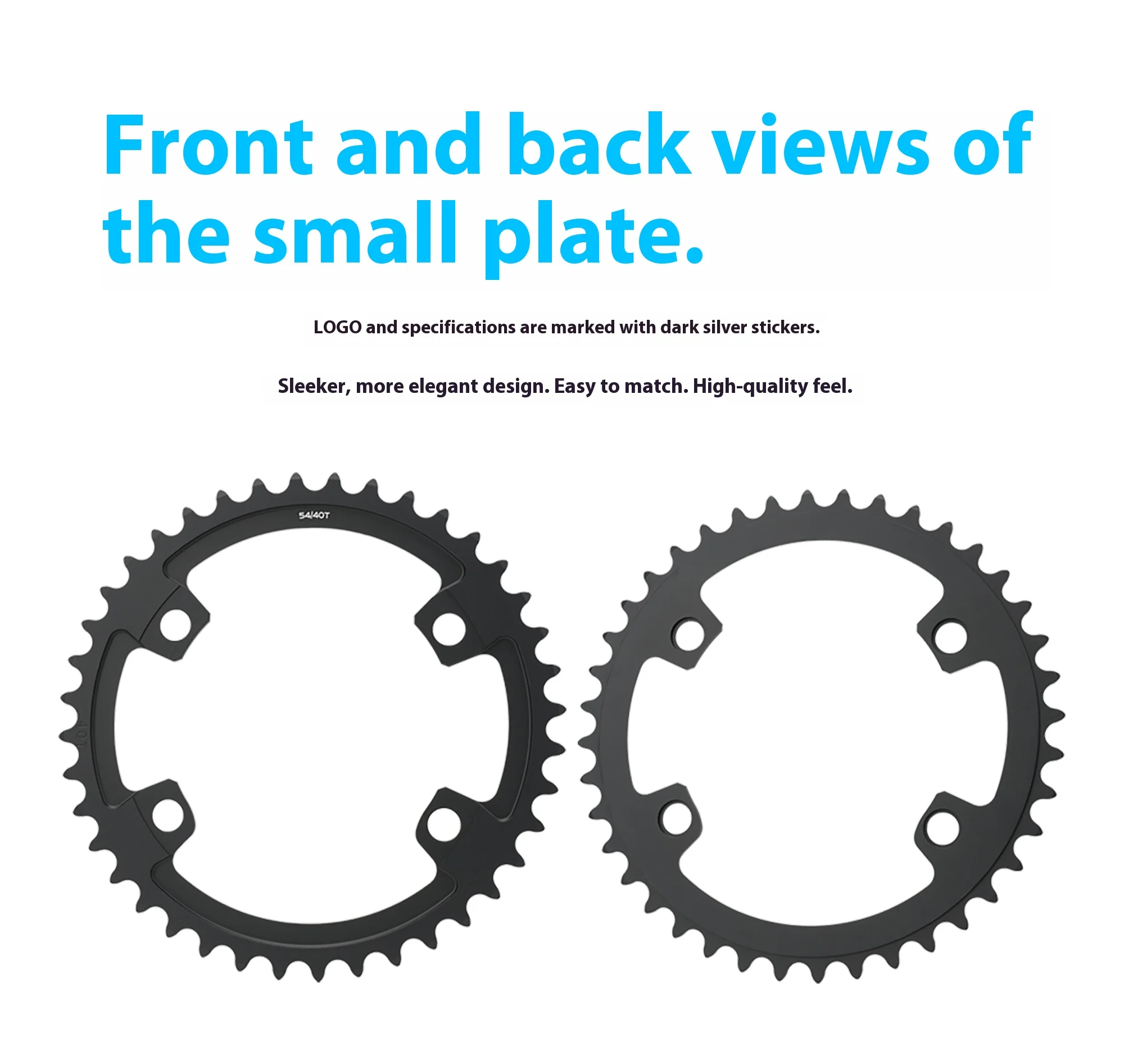 RIRO Carbon Fiber Chainrings 10-12S Super Light Road Bike Chainwheel 50-34/52-36/53-39/54-40T for Shimano 4-Bolts 110BCD Crank