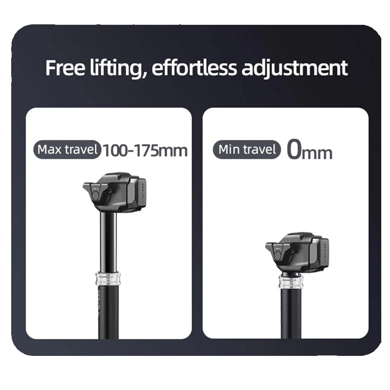 SEEKRUN S7 MTB Bike Seatpost Wireless Dropper 120/150/175mm Travel 30.9 31.6mm Electronic Height Adjustable Bicycle Saddle Post