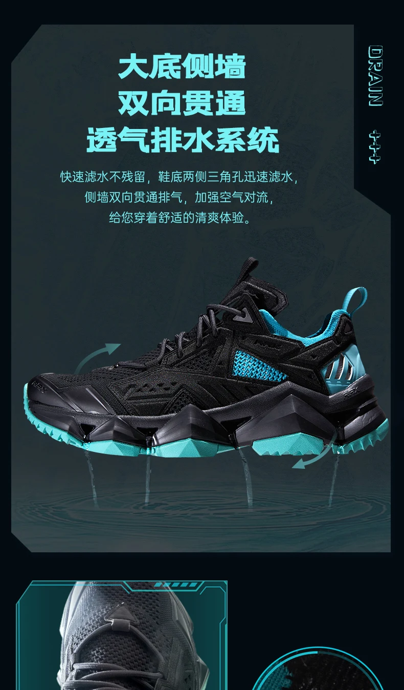 RAX Men's Outdoor Camping Wading Shoes Comfortable Lightweight Anti-Slip Beach Sandals Hiking Water Shoes