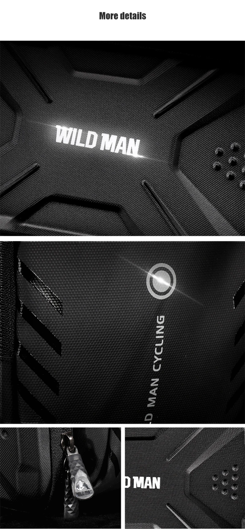 WILD MAN BBG071 Bike Handlebar Phone Bag EVA Hard Shell Touch Screen Rainproof Quick Release Front Storage Pouch Shoulder Strap