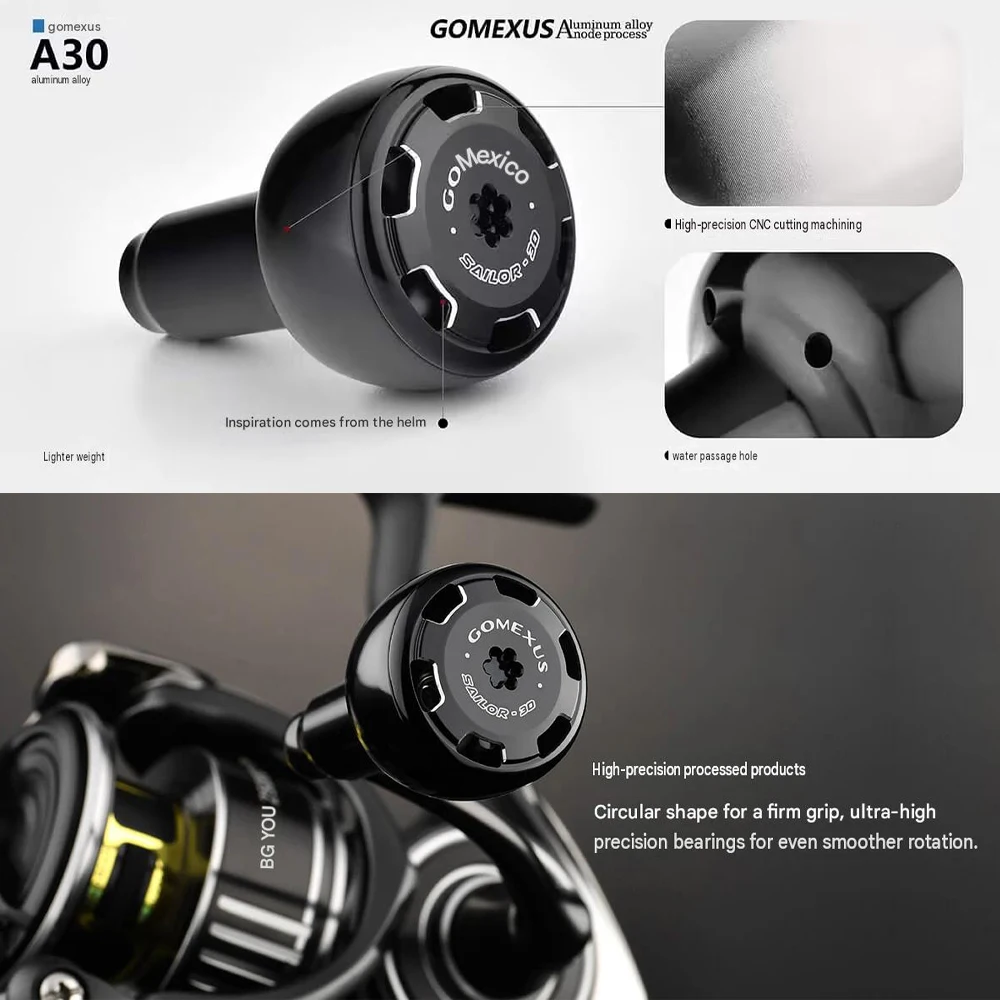 Gomexus Knob For Shimano Stradic Ci4 Ultegra Stella Sustain Daiwa Certate Exceler LT Tuning Spinning Reel Aluminium Knob 30mm