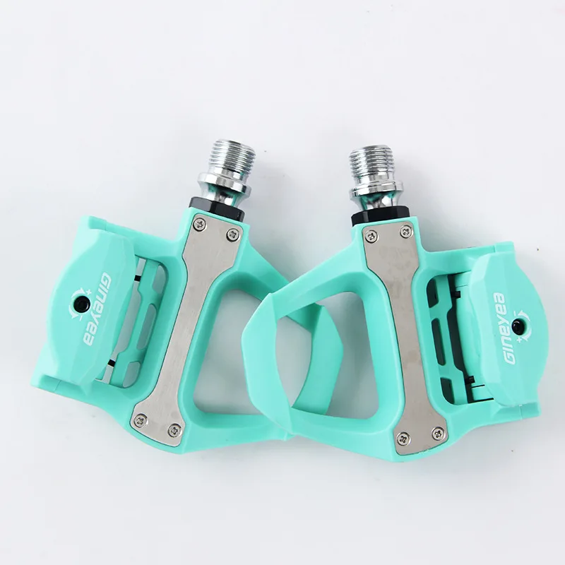 Jing Ye P601 Road Bike Self-locking Pedals Nylon Carbon Fiber Professional Lock Pedals With Cleats Bearings Cycling Parts