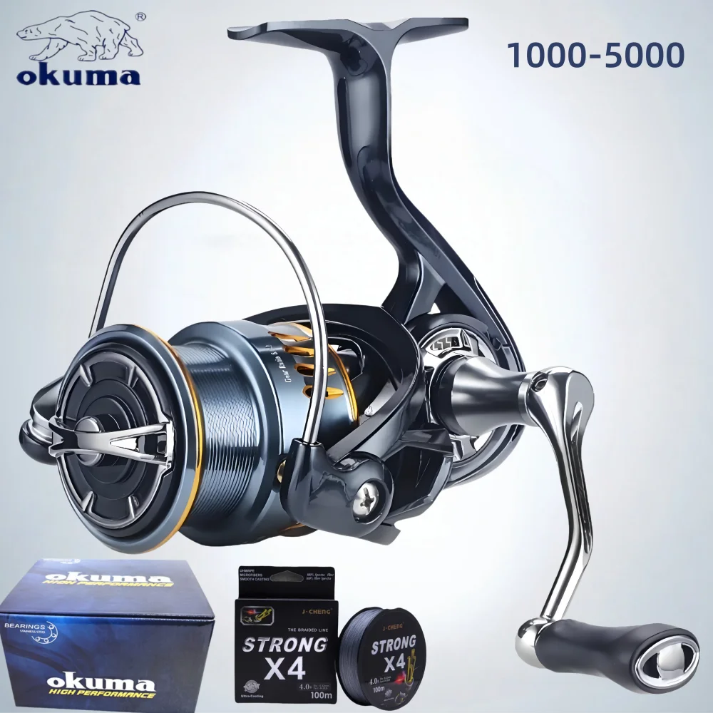 Okuma Precision Seamless Spinning Wheel Fish Wheel 1000-5000, Surface Anti Oxidation and Anti Rust Treatment