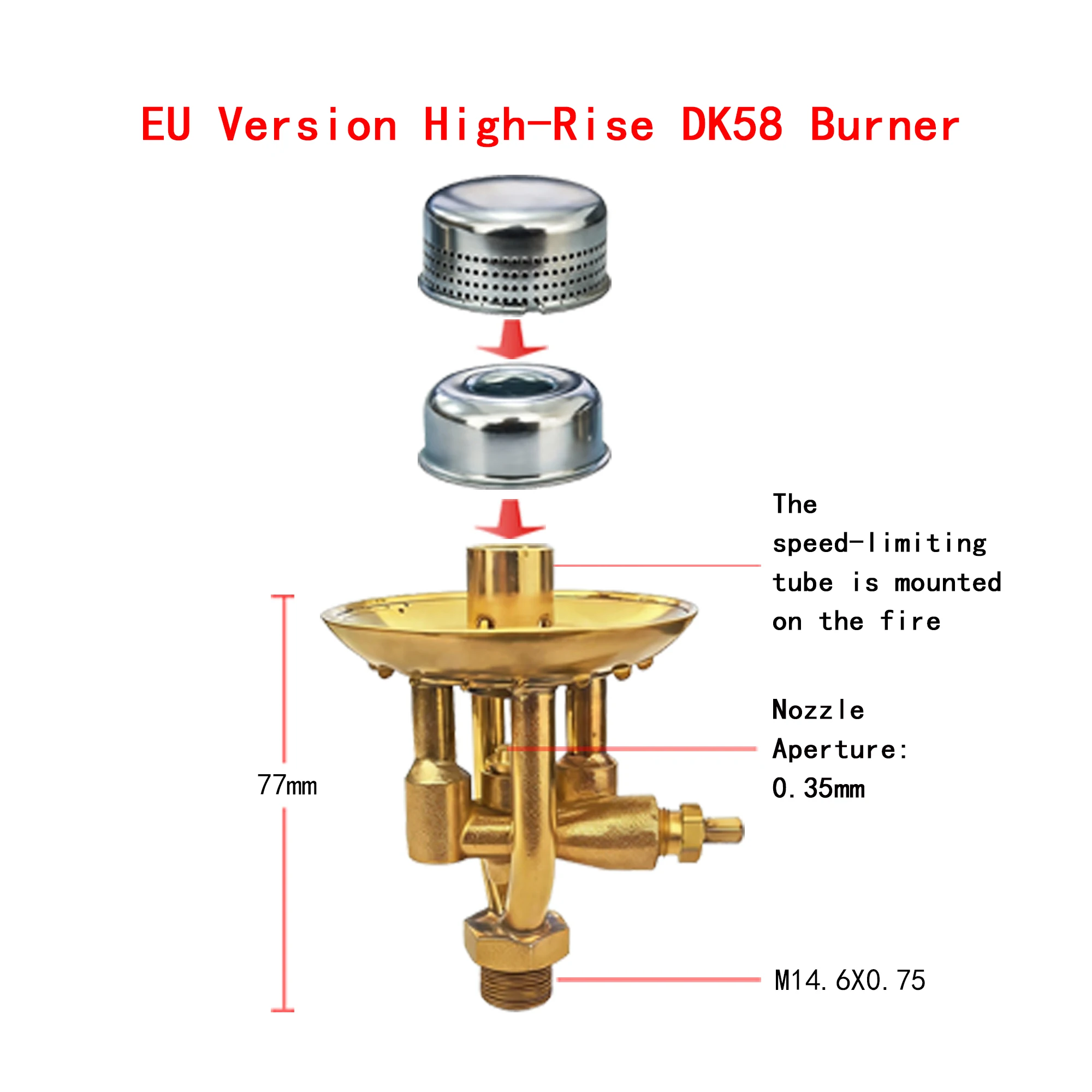 IWALKER Paraffin Stove, Diesel Stove Valve, Silent Cap, Outdoor Camping Stove Burner, European Specifications, M14.6 * 0.75