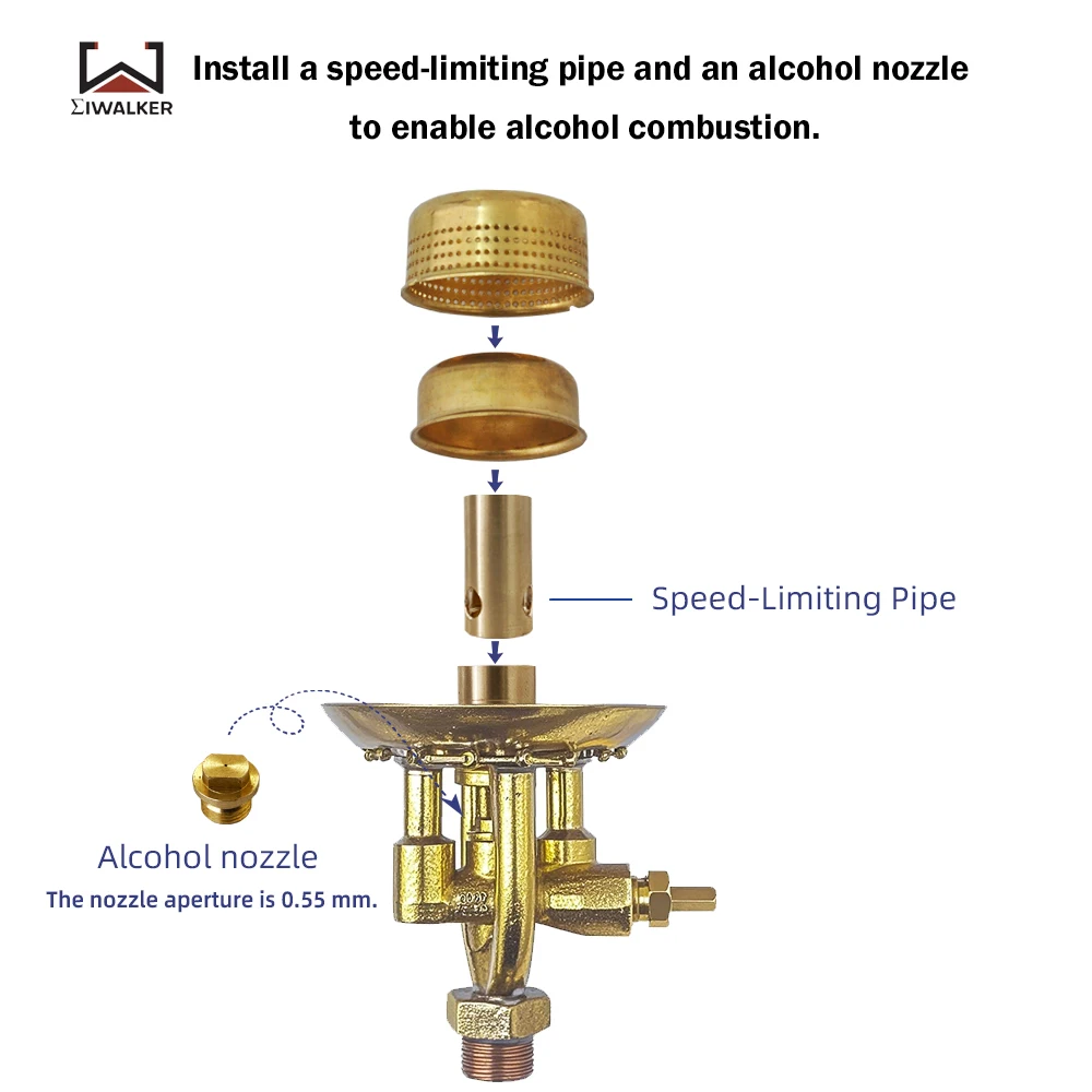 IWALKER Paraffin Stove, Diesel Stove Valve, Silent Cap, Outdoor Camping Stove Burner, European Specifications, M14.6 * 0.75