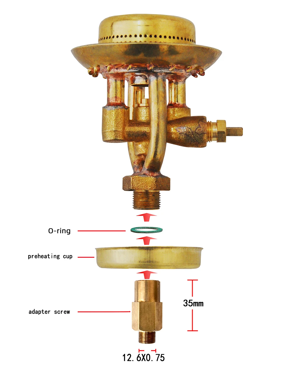 IWALKER Paraffin Stove, Diesel Stove Valve, Silent Cap, Outdoor Camping Stove Burner, European Specifications, M14.6 * 0.75