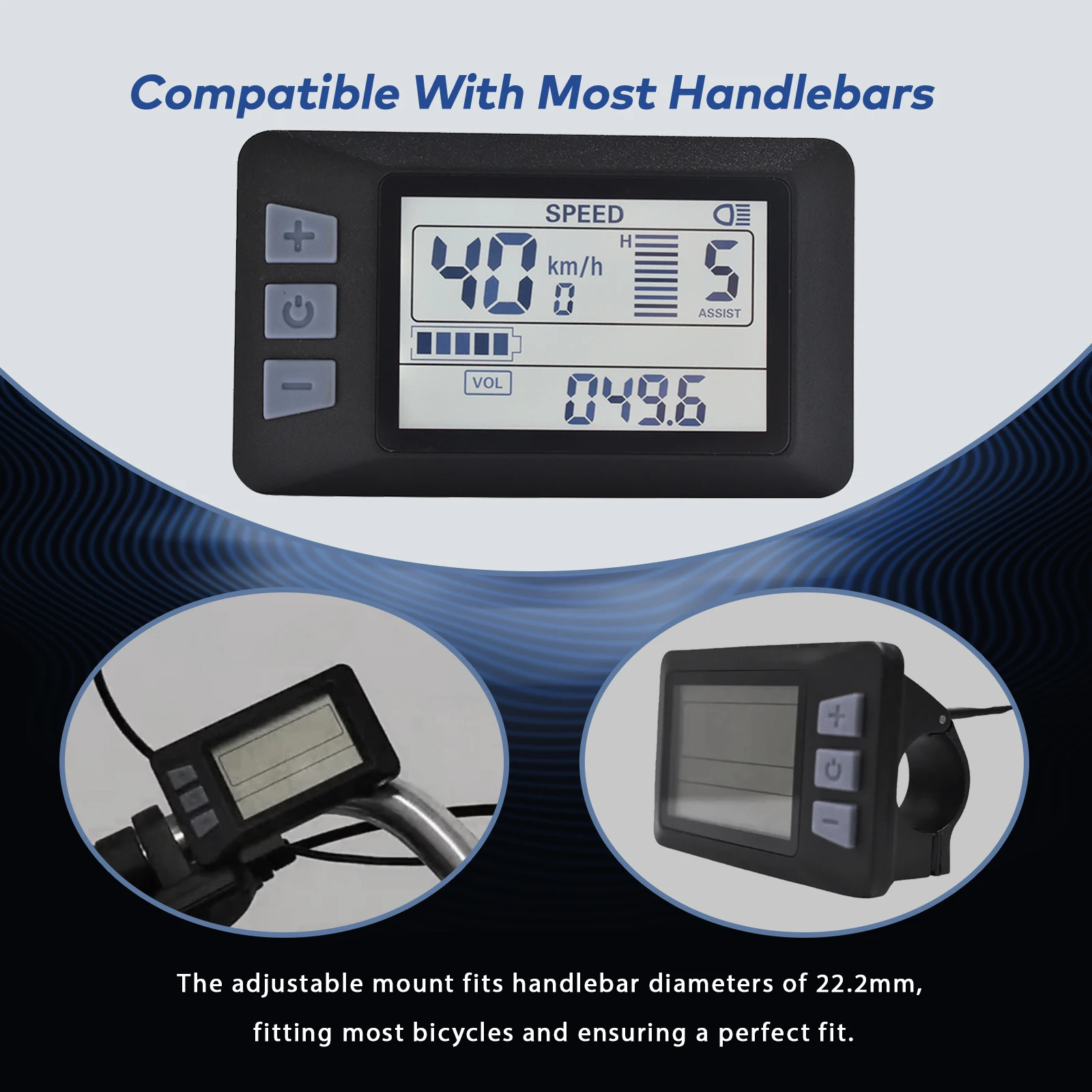 【Haytrix-S866】Fatbike V20 Screen EBike LCD Display Bicycle Speedometer Cycling Computer for Bikes Accessories