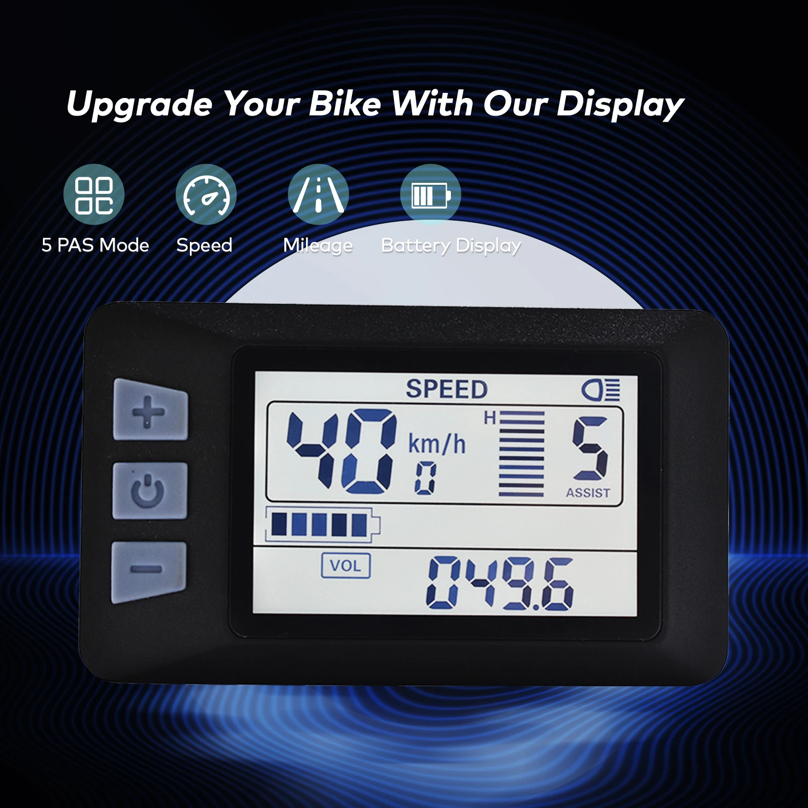 【Haytrix-S866】Fatbike V20 Screen EBike LCD Display Bicycle Speedometer Cycling Computer for Bikes Accessories
