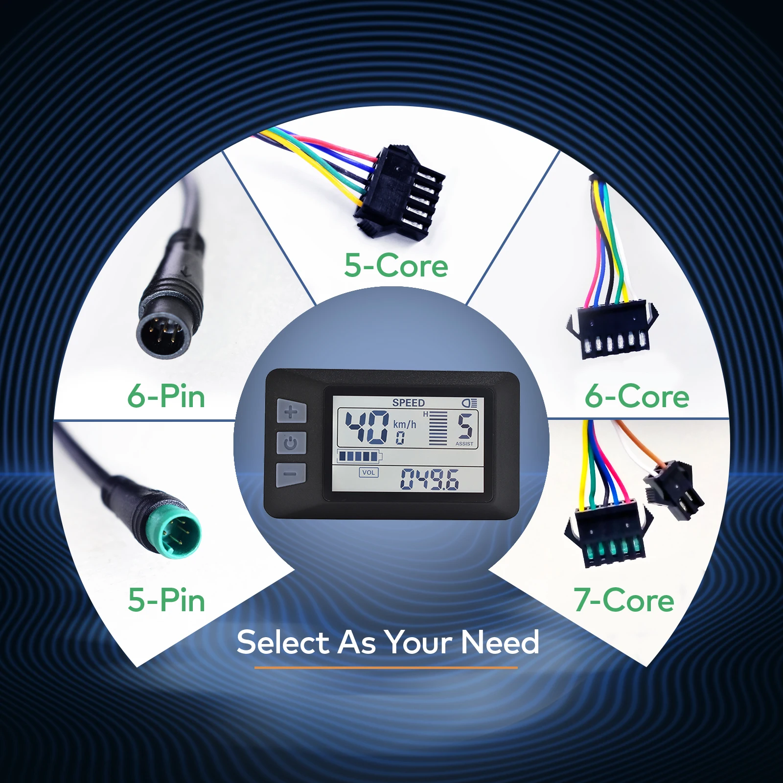 【Haytrix-S866】Fatbike V20 Screen EBike LCD Display Bicycle Speedometer Cycling Computer for Bikes Accessories