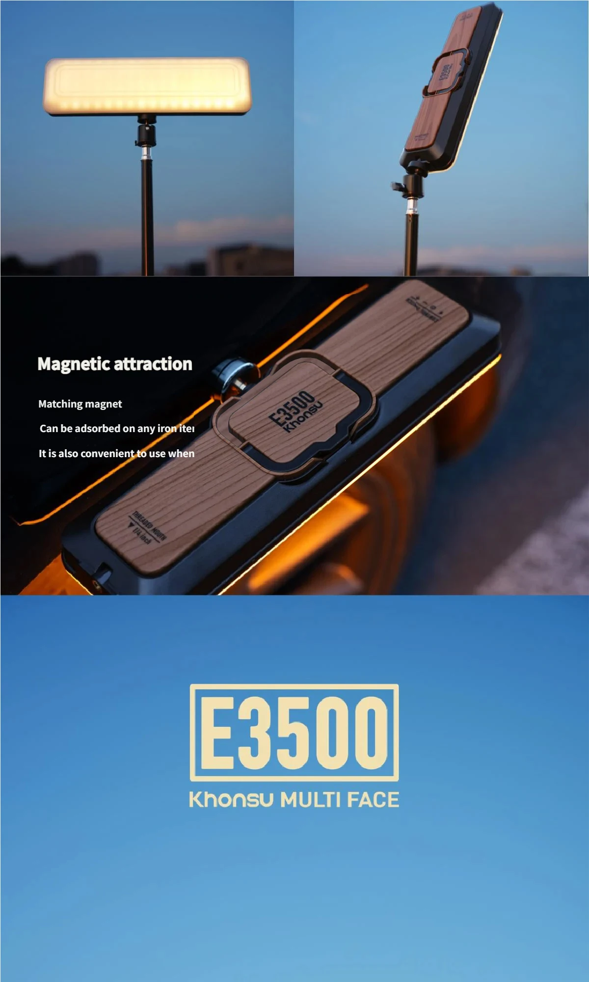 20000mAh Outdoor Camping Light Ultra Long Endurance High Brightness LED Tent Light Hanging Intelligent Camping Light No Bracket