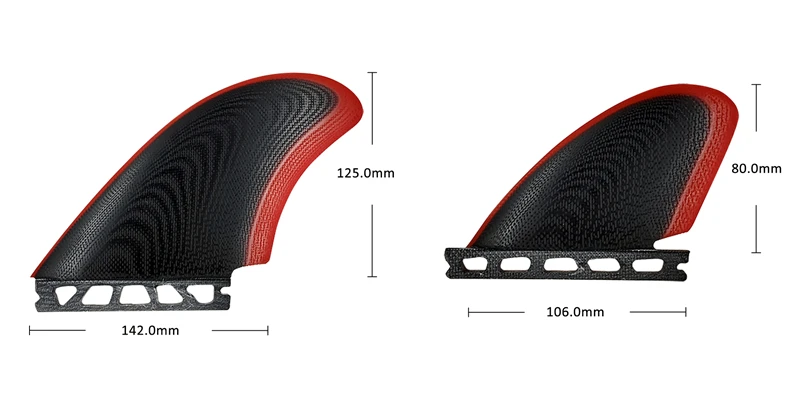 UPSURF FUTURE Fins | Fiberglass Quad/Twin Fins Set for Single Tab | Surfboard Stabilizer (Includes Twin Keel Fins) | 2/4 Fins