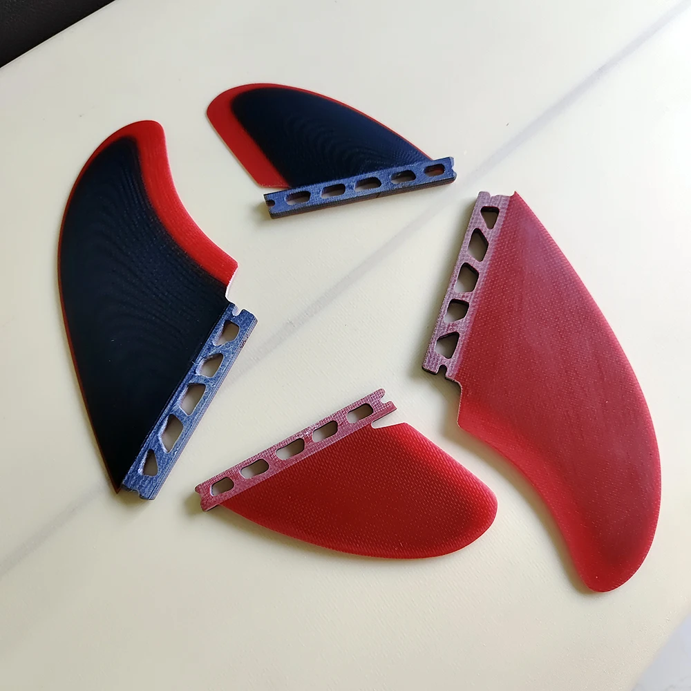 UPSURF FUTURE Fins | Fiberglass Quad/Twin Fins Set for Single Tab | Surfboard Stabilizer (Includes Twin Keel Fins) | 2/4 Fins