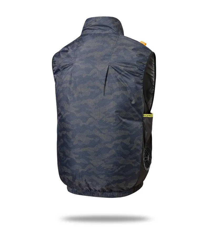 Cooling Fan Air Condition Clothing, Lightweight Sun Protection Windbreaker Vest, Outdoor Sports Fishing Work Jacket for Men Wome