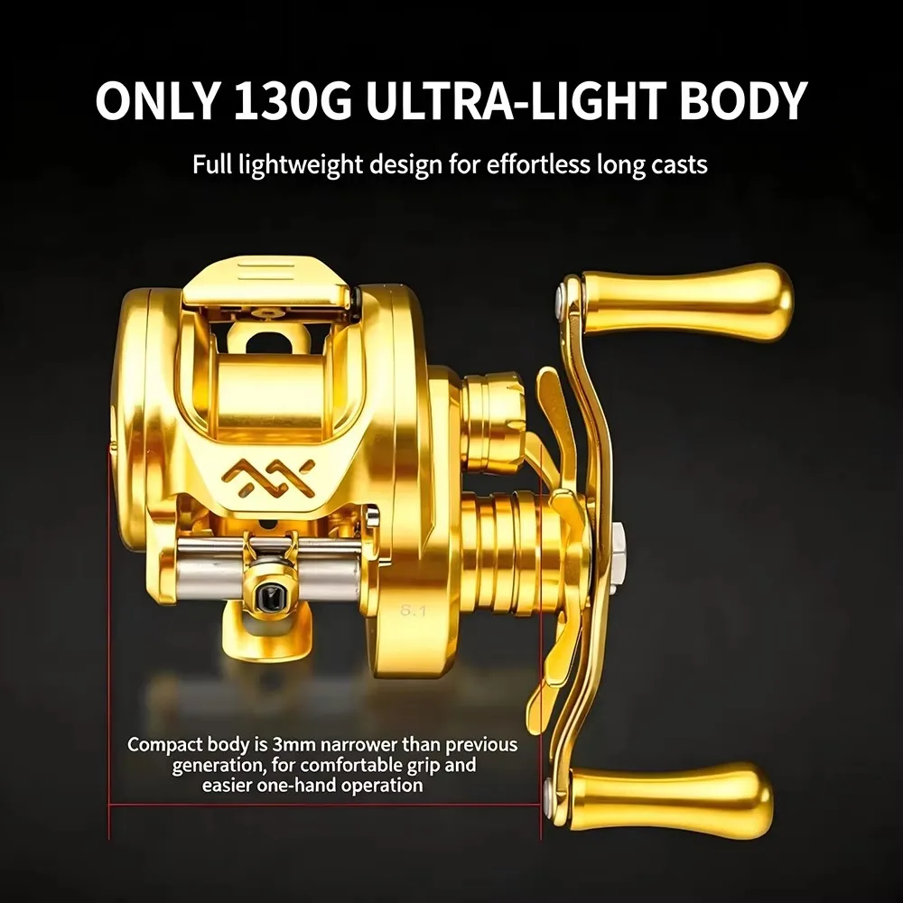 LOONGZE Airlite NEW B50/51MC BFS Baitcasting Reel All-Metal Baitcast Reel with 8.1:1 Gear Ratio Ultra-Light Finesse Fishing