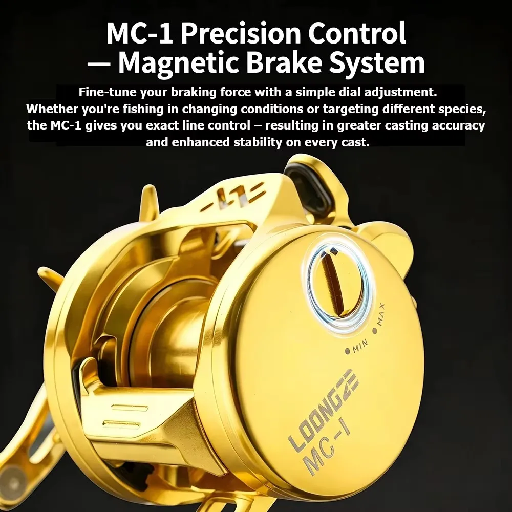 LOONGZE Airlite NEW B50/51MC BFS Baitcasting Reel All-Metal Baitcast Reel with 8.1:1 Gear Ratio Ultra-Light Finesse Fishing