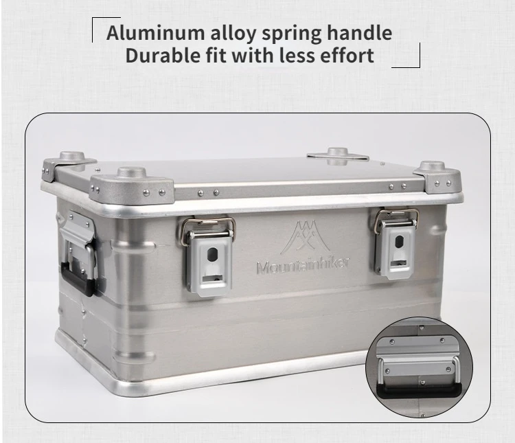 MOUNTAINHIKER 20-96L Aluminum Alloy Outdoor Storage Box Camping Picnic Travel Large Capacity Box Storage Bag Hiking Accessories