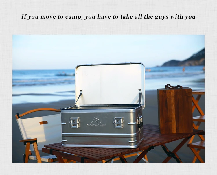 MOUNTAINHIKER 20-96L Aluminum Alloy Outdoor Storage Box Camping Picnic Travel Large Capacity Box Storage Bag Hiking Accessories