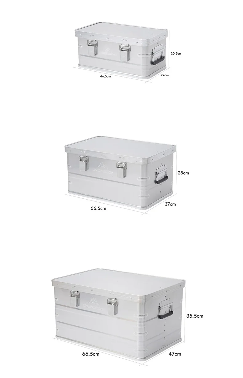 MOUNTAINHIKER 20-96L Aluminum Alloy Outdoor Storage Box Camping Picnic Travel Large Capacity Box Storage Bag Hiking Accessories