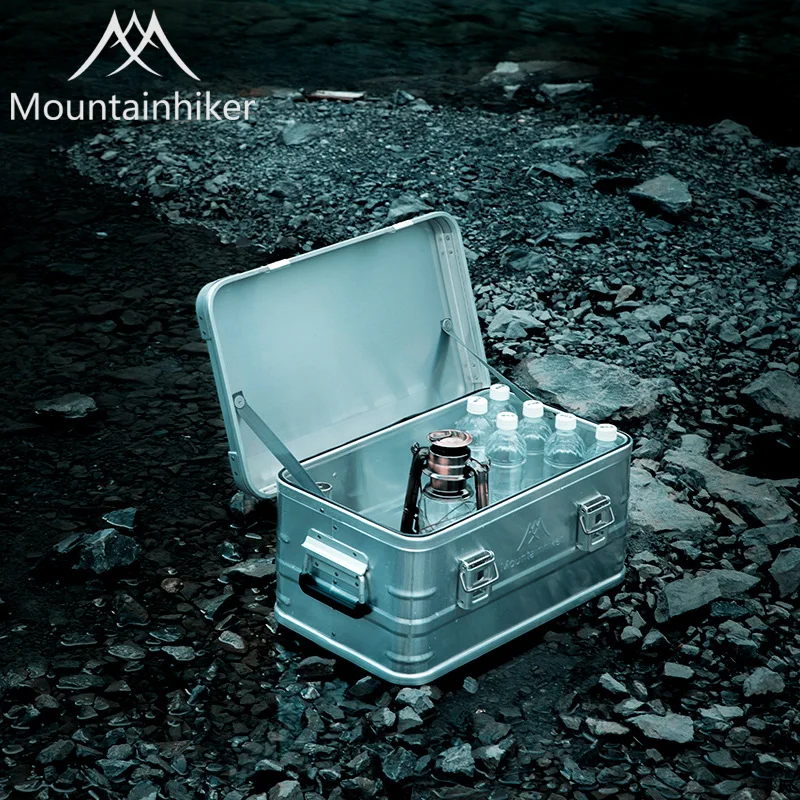 MOUNTAINHIKER 20-96L Aluminum Alloy Outdoor Storage Box Camping Picnic Travel Large Capacity Box Storage Bag Hiking Accessories