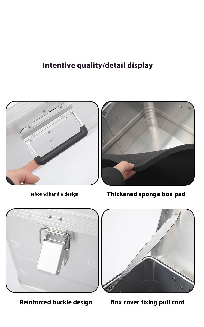 MOUNTAINHIKER 20-96L Aluminum Alloy Outdoor Storage Box Camping Picnic Travel Large Capacity Box Storage Bag Hiking Accessories