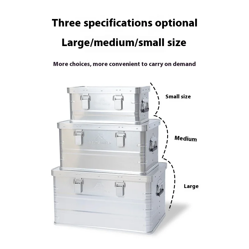 MOUNTAINHIKER 20-96L Aluminum Alloy Outdoor Storage Box Camping Picnic Travel Large Capacity Box Storage Bag Hiking Accessories