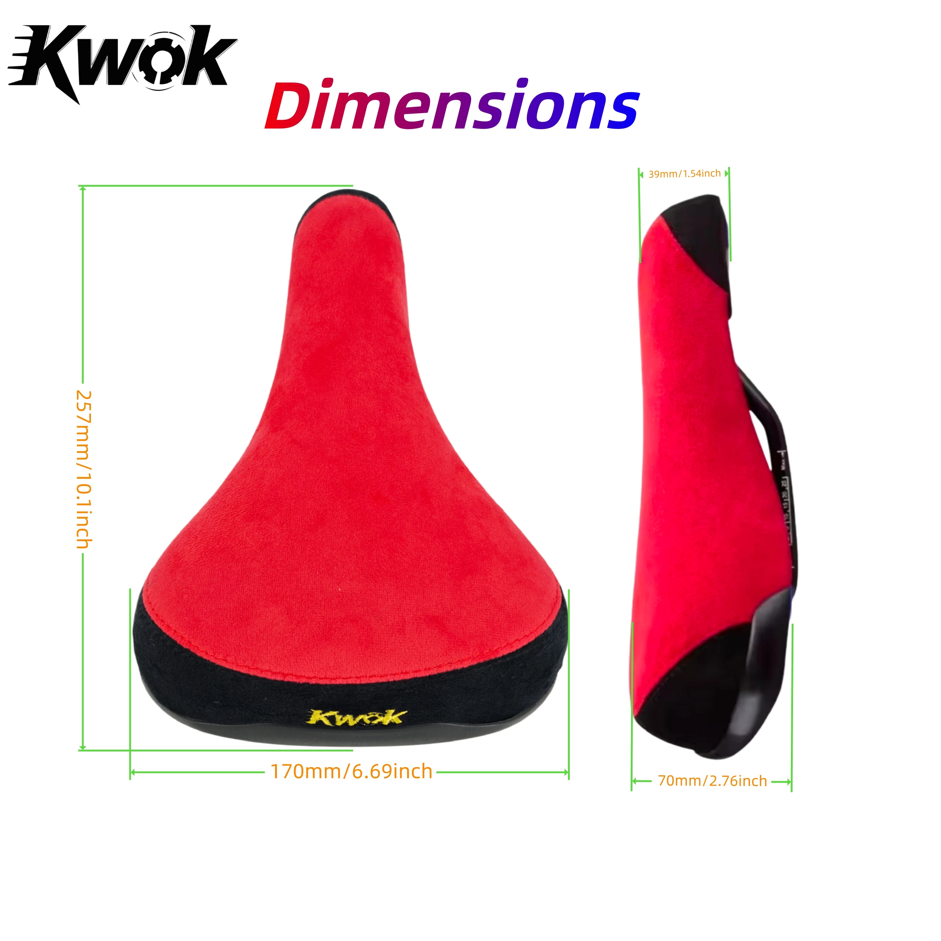 BMX Saddles BMX Bike Saddle Dirt Jump Bike Seat Freestyle Racing Cruiser Fiber Cloth Ultralight Soft Comfortable Bicycle Saddle