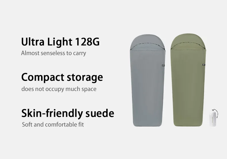 Naturehike Sleeping Bag Liner 128g Ultralight Outdoor Travel Hiking Single Sleeping Bag Liner Travel Blanket Inner Sleeping Bag