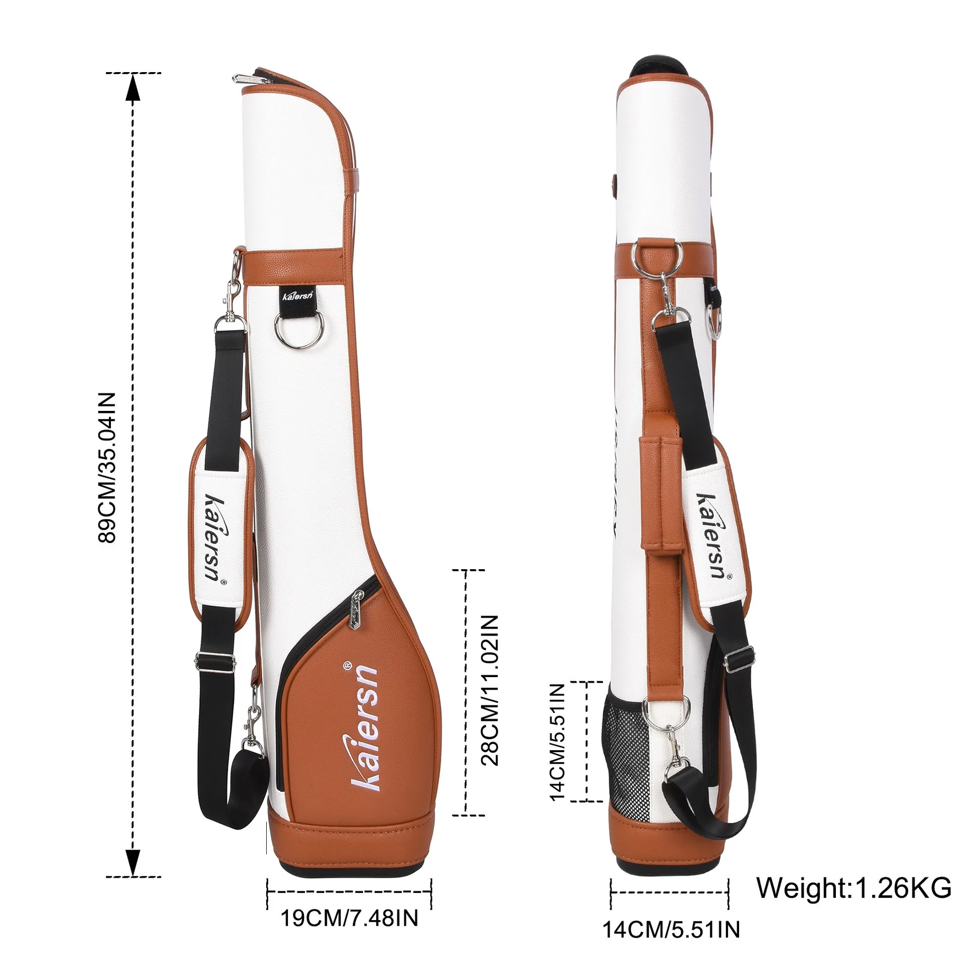 Waterproof Microfiber Leather Durable Multipurpose Sports Golf Club Bag,Portable Lightweight Park Golf Gun Bag, Golf Supplies