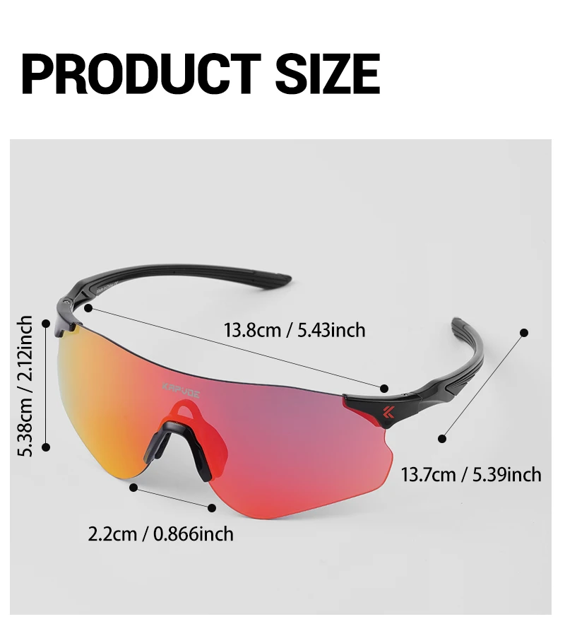 KAPVOE UV400 Photochromic Mountaineering Sunglasses Outdoor Sports Glasses for Running Hiking and Cycling Driving Sunglasses