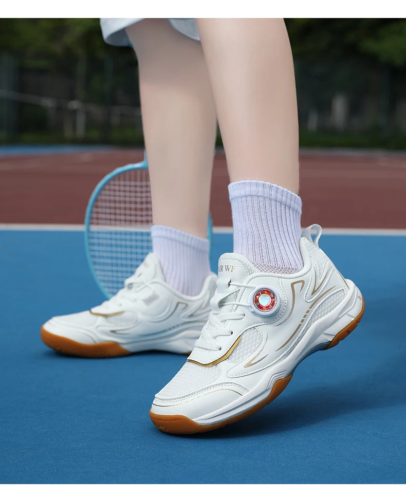 Men's Table Tennis Shoes, Women's Badminton Shoes, Student Fashion Sports Shoes, Using the Boa System, Lightweight Non-Slip Indoor Court Training Shoes, Tennis Running Shoes (Sizes 31-40)