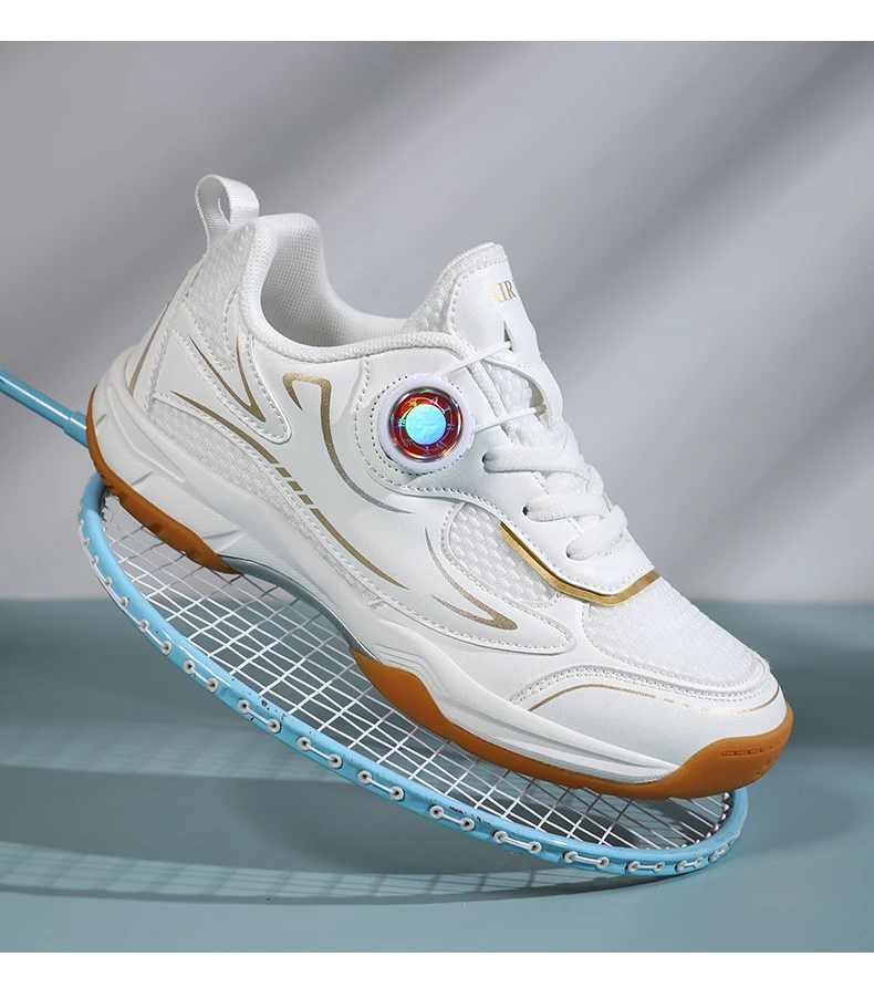 Men's Table Tennis Shoes, Women's Badminton Shoes, Student Fashion Sports Shoes, Using the Boa System, Lightweight Non-Slip Indoor Court Training Shoes, Tennis Running Shoes (Sizes 31-40)