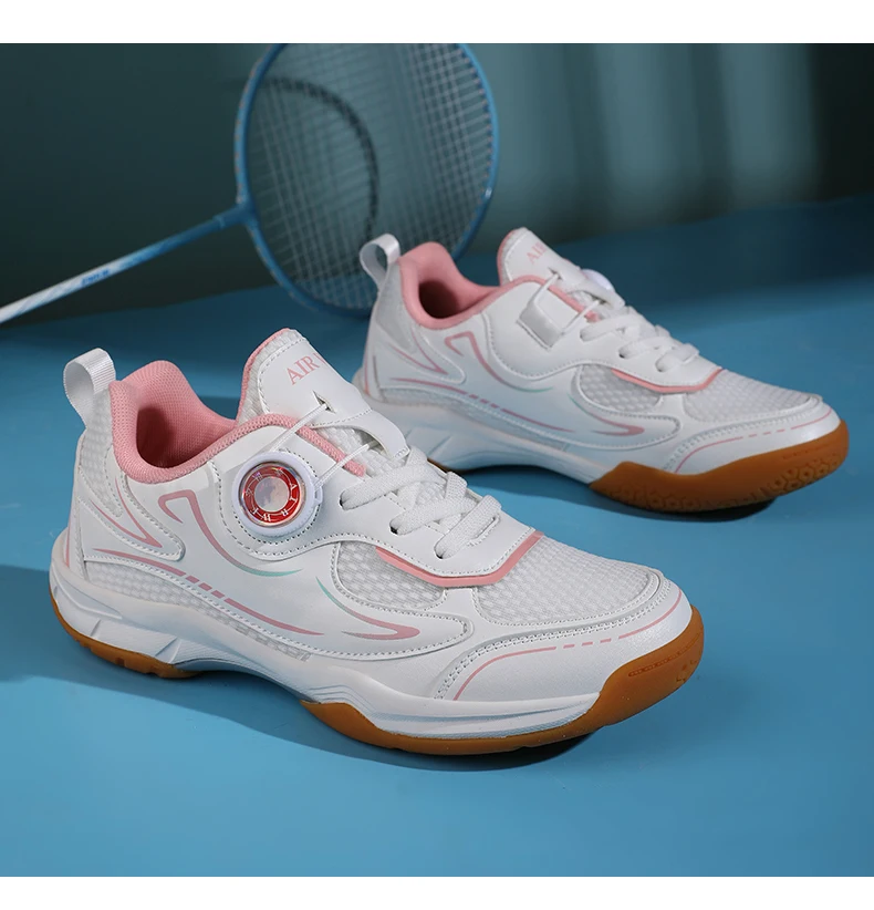 Men's Table Tennis Shoes, Women's Badminton Shoes, Student Fashion Sports Shoes, Using the Boa System, Lightweight Non-Slip Indoor Court Training Shoes, Tennis Running Shoes (Sizes 31-40)