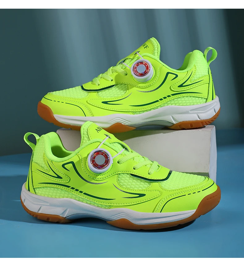 Men's Table Tennis Shoes, Women's Badminton Shoes, Student Fashion Sports Shoes, Using the Boa System, Lightweight Non-Slip Indoor Court Training Shoes, Tennis Running Shoes (Sizes 31-40)