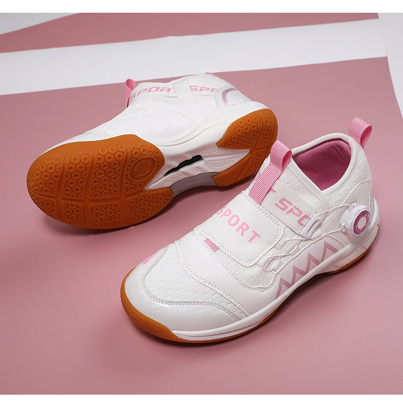 Men's Table Tennis Shoes, Women's Badminton Shoes, Student Fashion Sports Shoes, Using the Boa System, Lightweight Non-Slip Indoor Court Training Shoes, Tennis Running Shoes (Sizes 31-40)