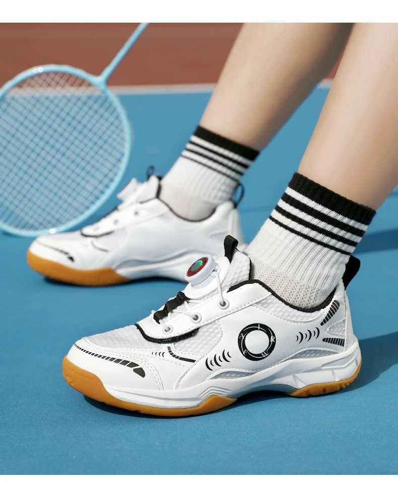 Men's Table Tennis Shoes, Women's Badminton Shoes, Student Fashion Sports Shoes, Using the Boa System, Lightweight Non-Slip Indoor Court Training Shoes, Tennis Running Shoes (Sizes 31-40)