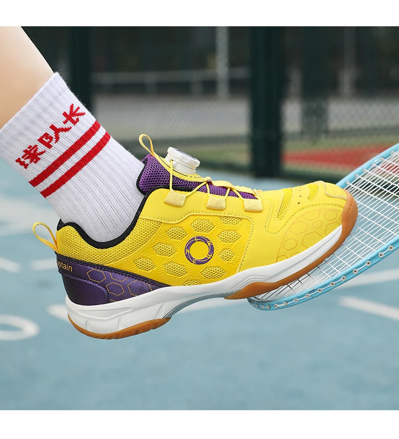 Men's Table Tennis Shoes, Women's Badminton Shoes, Student Fashion Sports Shoes, Using the Boa System, Lightweight Non-Slip Indoor Court Training Shoes, Tennis Running Shoes (Sizes 31-40)