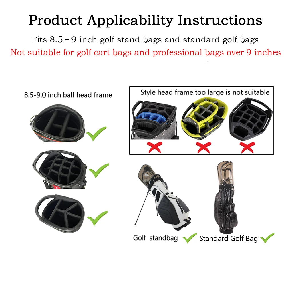 Universal Golf Bag Cap Cover, Golf Club Dust Cover, Fashionable Transparent TPU Material with Four Buttons