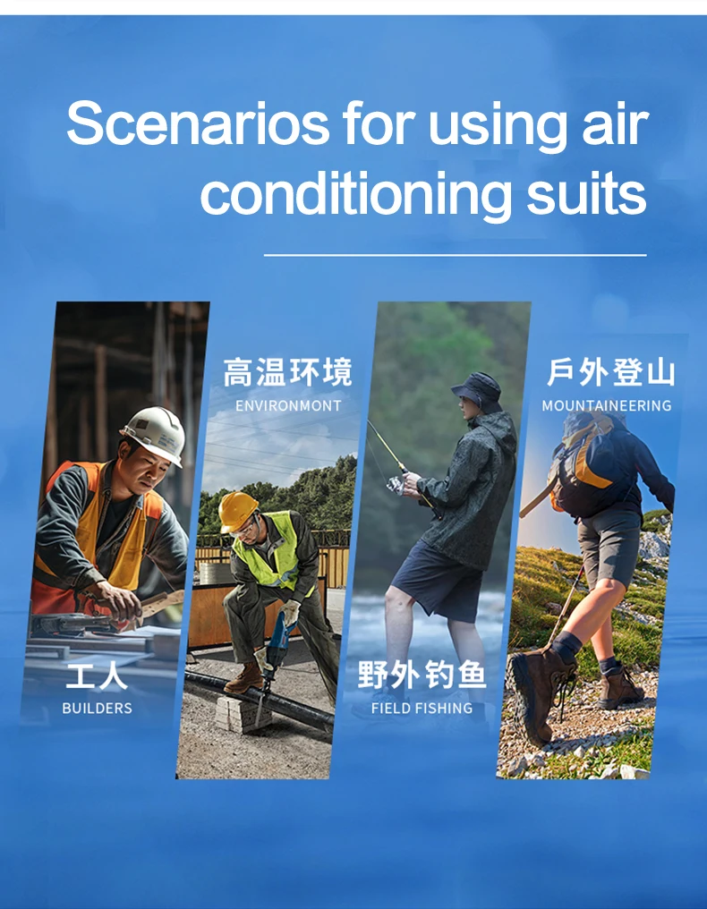Fan Sun Protection Clothing for Heat Prevention and Cooling Outdoor Workwear for Cooling. Air Conditioning Clothing for Fishing