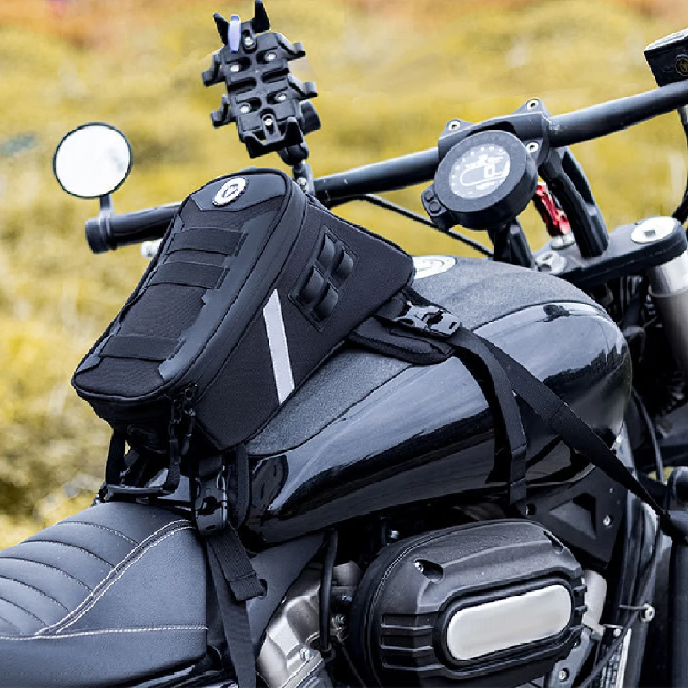 1PCS Motorcycle Fuel Tank Bag, Motorbike Leg Waist Chest Pouch, 5L Backpack Motorcycle Accessories