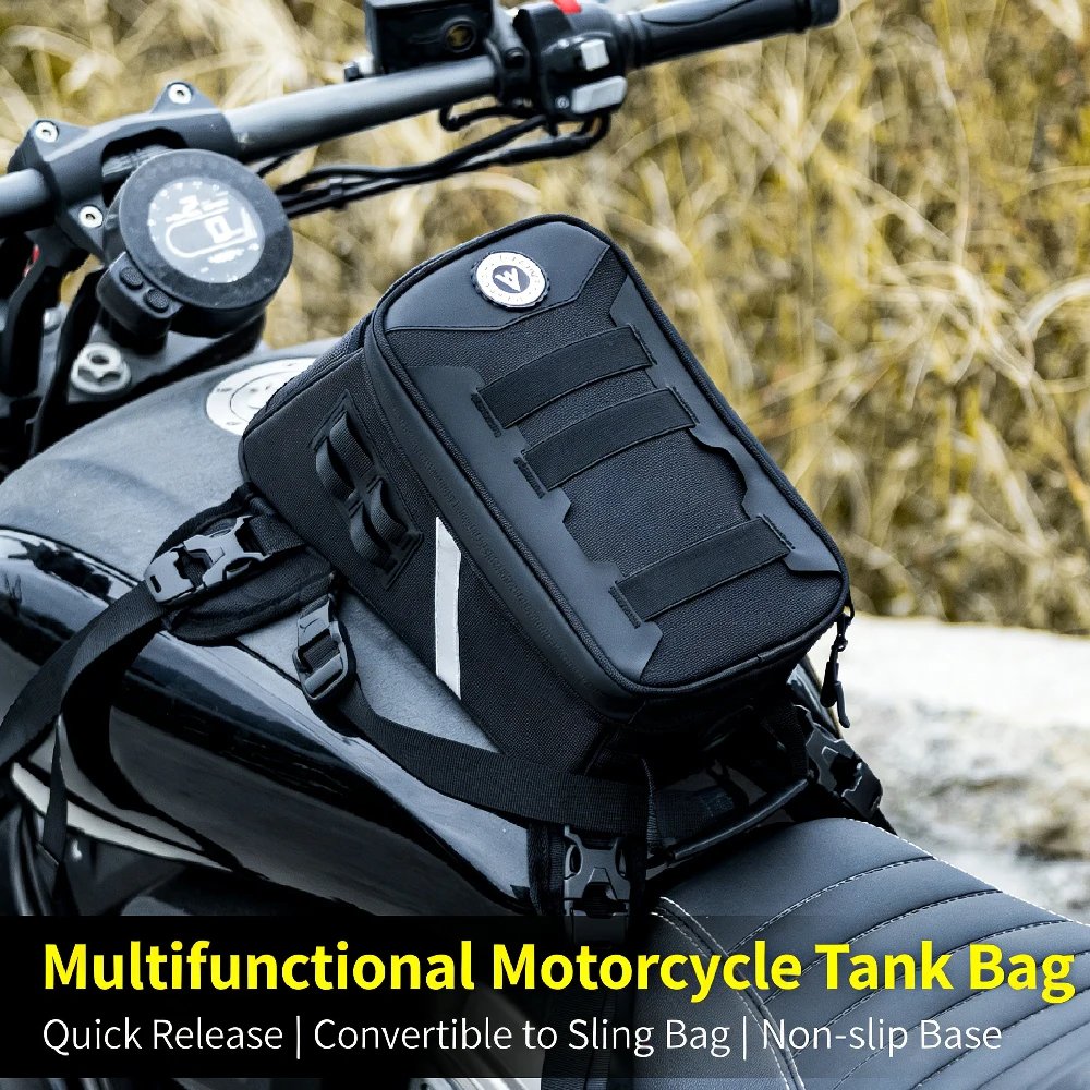 1PCS Motorcycle Fuel Tank Bag, Motorbike Leg Waist Chest Pouch, 5L Backpack Motorcycle Accessories