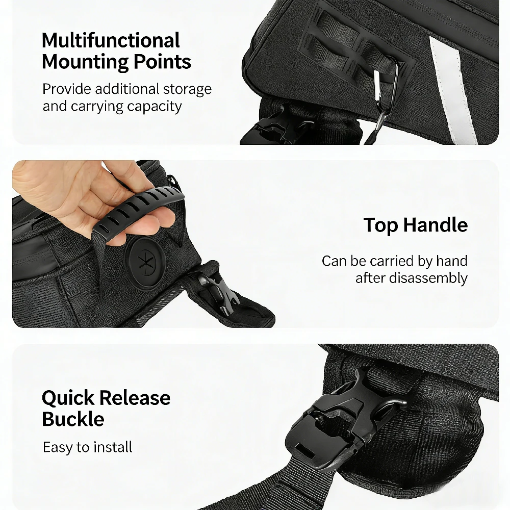 1PCS Motorcycle Fuel Tank Bag, Motorbike Leg Waist Chest Pouch, 5L Backpack Motorcycle Accessories