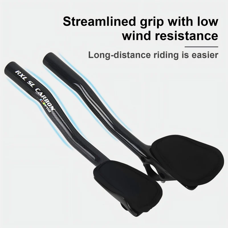 TT Aero Bars Carbon Bicycle Handlebar Arm Rest Bar TT Handlebar Triathlon Extender Clip On Aerobar 31.8mm for Road Bike Cycling